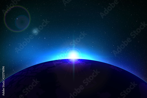 Planet earth sunrise