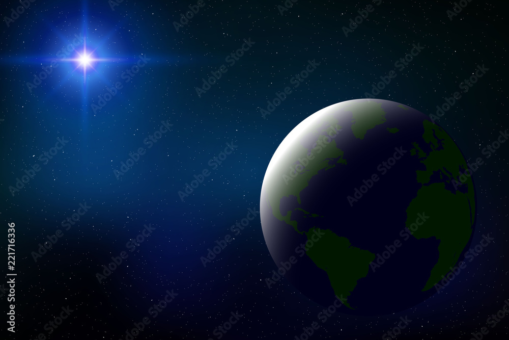 Fototapeta premium Realistic space background