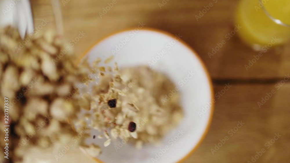 Bowl of oat breakfast cereal Bowl of oat breakfast cereal