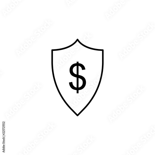 Free Download protection of the dollar icon. Element of business icon for mobile concept and web apps. Thin line protection of the dollar icon can be used for web and mobile - GFXLoad