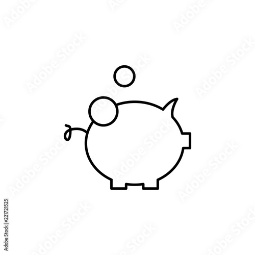 money box icon. Element of business icon for mobile concept and web apps. Thin line money box icon can be used for web and mobile