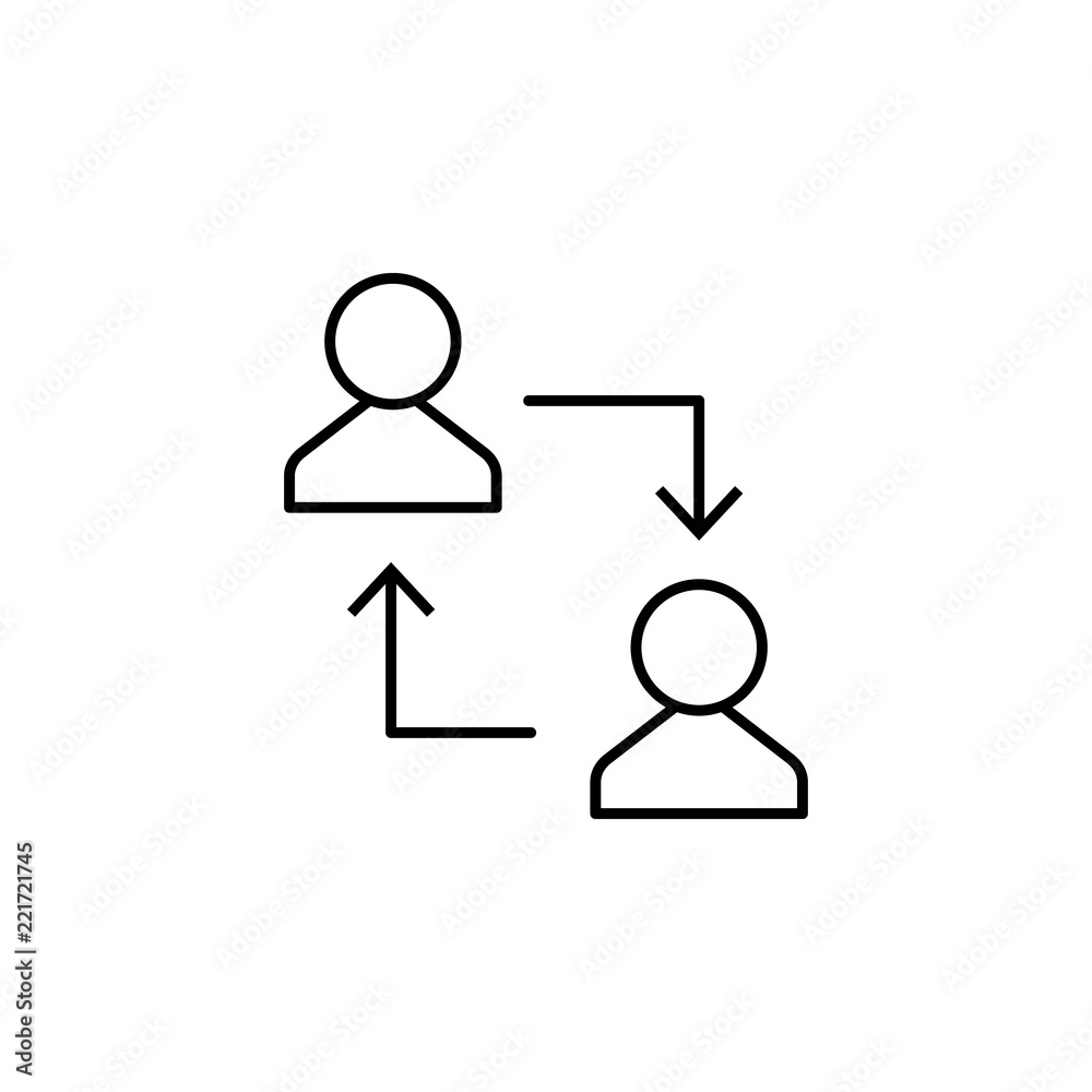 replacement of employee icon. Element of business icon for mobile concept and web apps. Thin line replacement of employee icon can be used for web and mobile replacement of employee icon. Element of business icon for mobile concept and web apps. Thin line replacement of employee icon can be used for web and mobile