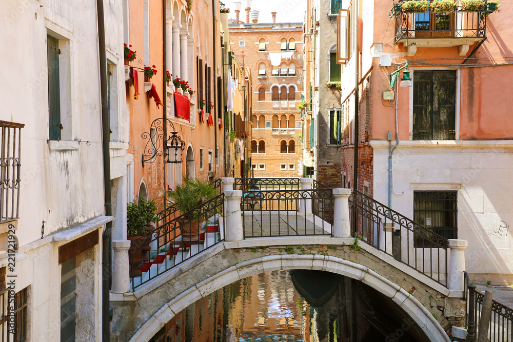 Beautiful bridge in Venice landscape, Italy