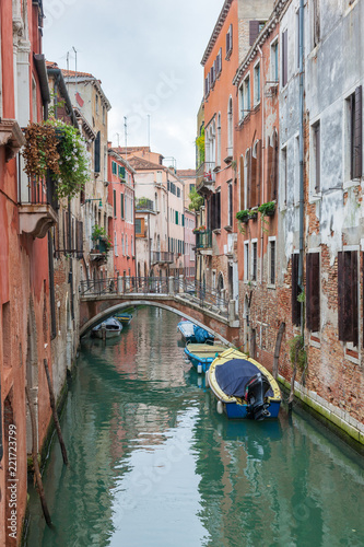 View of one of the old canals of Venice