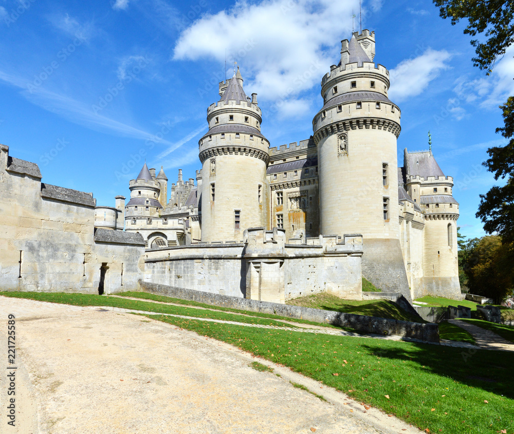 A magnificent medieval castle in France. A magnificent medieval castle in France.