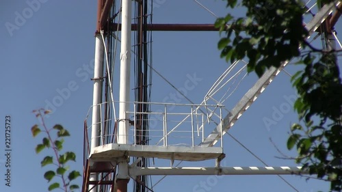 Telecommunication GSM (5G, 4G, 3G) microwave tower