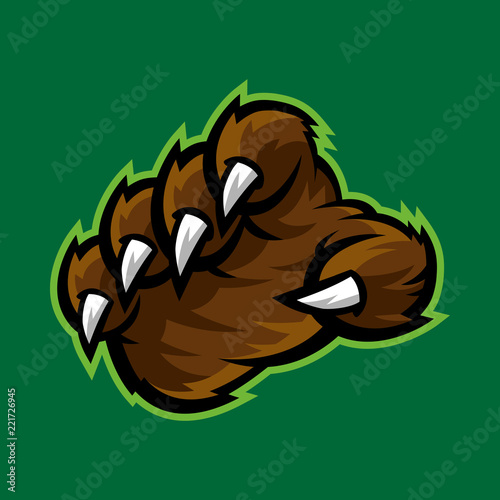 Grizzly bear claw vector illustration
