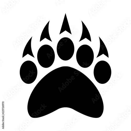 Grizzly bear claw vector illustration