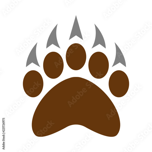 Grizzly bear claw vector illustration
