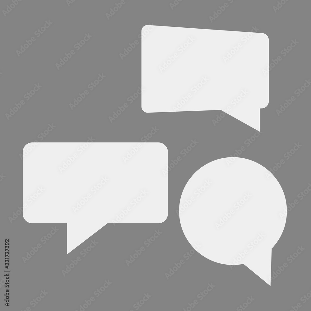 Speech bubbles isolated vector set. Cloud bubble speech for communication Speech bubbles isolated vector set. Cloud bubble speech for communication