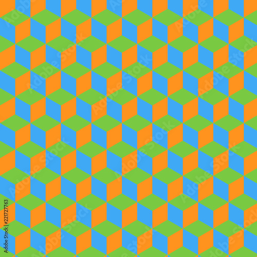 Seamless cube pattern illustration