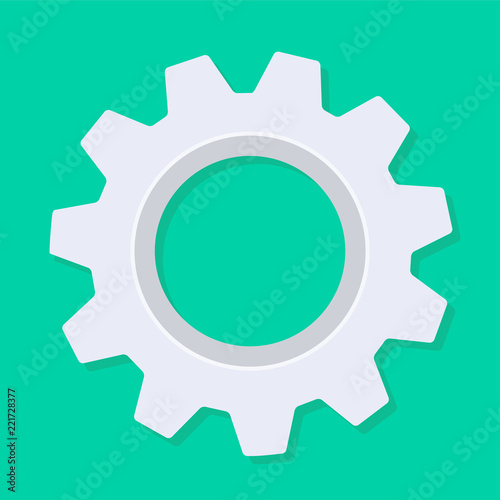 Zahnrad Flat Design Icon
