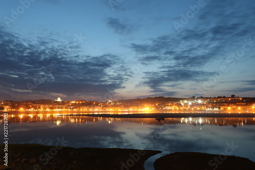 Night view of a beautiful town in the Cantabrian Sea © Vladi