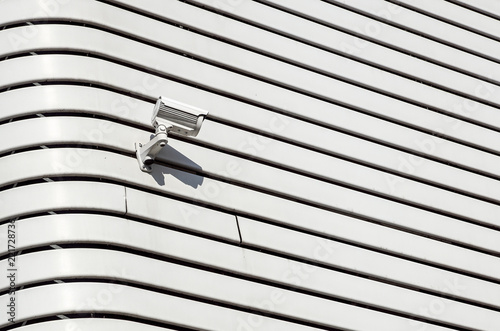 Security cctv cameras in metal wall. cctv system .