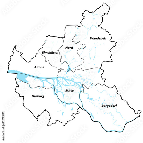 Hamburg Bezirke_weiss