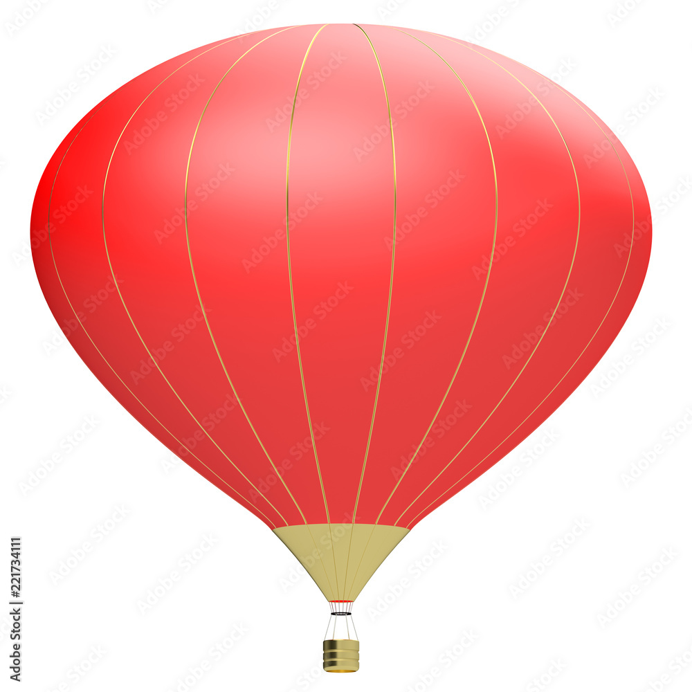 Obraz premium Sale poster concept with percent discount. Bright 3d illustration banner with air balloon. Design for banner, flyer and brochure for event promotion business Isolated on white background.