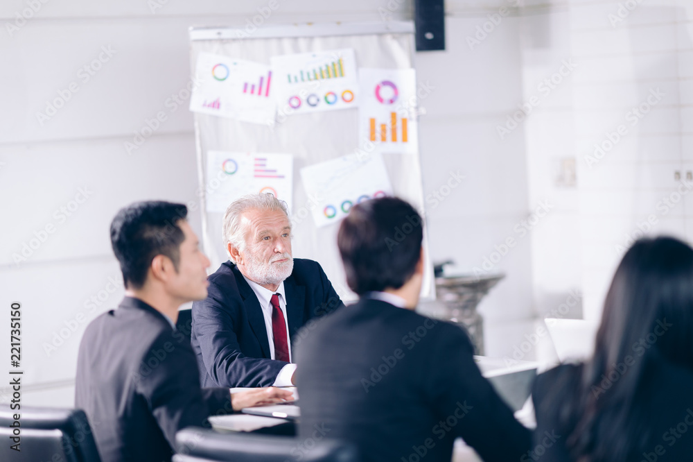Creative Design People Worker a meeting room.Young people Team conference with partner to analyzing and planning strategy business Creative Design People Worker a meeting room.Young people Team conference with partner to analyzing and planning strategy business