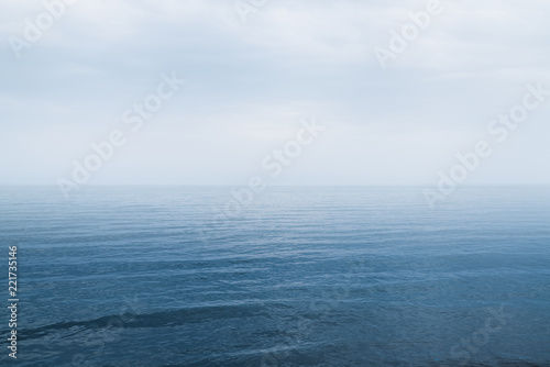 Blue Sea and beautiful cloudy sky seascape