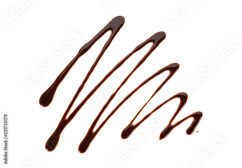 Liquid chocolate isolated on white background