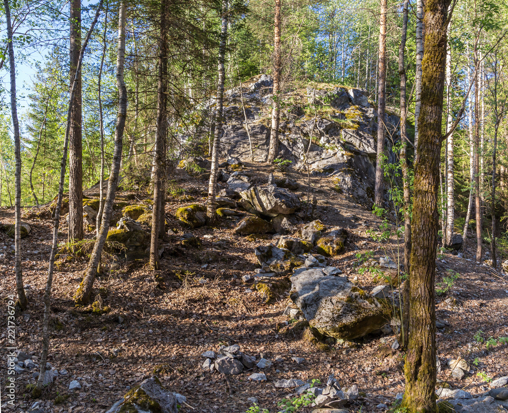 Cliff of Catechumen's second in Ruskeala Park Cliff of Catechumen's second in Ruskeala Park