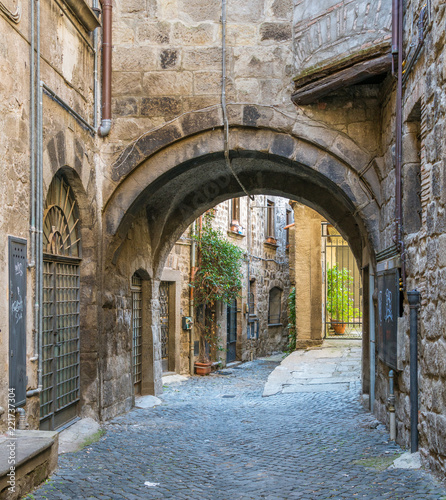 The picturesque San Pellegrino medieval district in Viterbo, Lazio, central Italy.