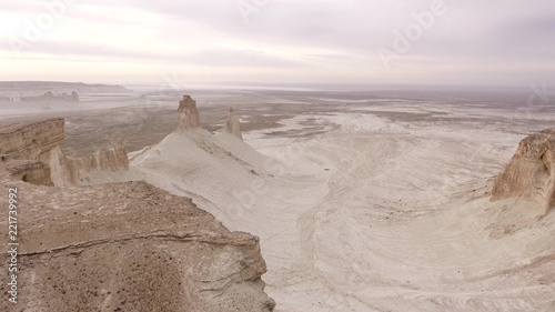 rocky outcrops in the desert