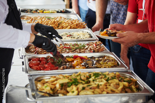 people at a banquet