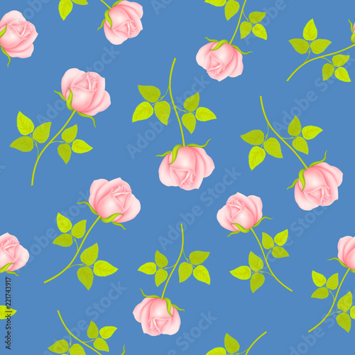 Seamless pattern with roses