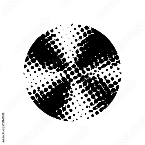 Halftone. Black circle. Circle halftone. Vector illustration
