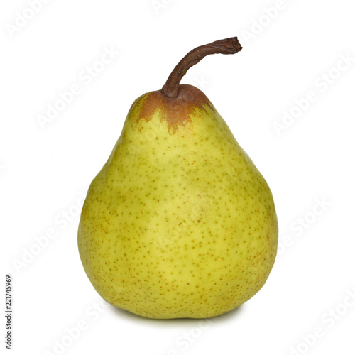 Pear isolated on white background. Close up of fresh pear