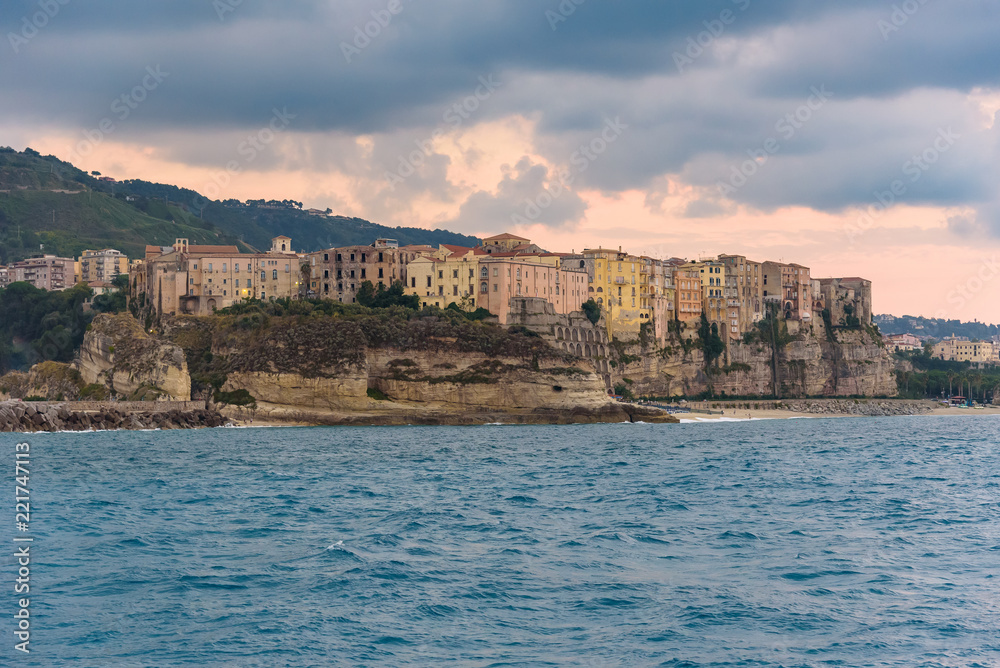 Tropea town seen from the sea