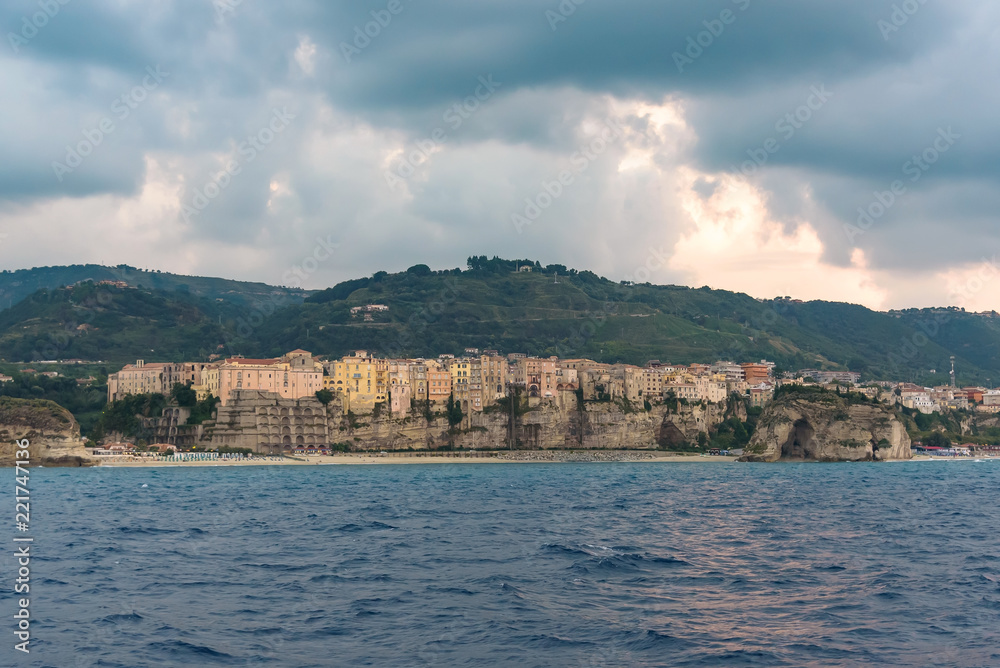 Tropea town seen from the sea