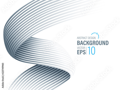 White Abstract Modern Background With Gray Curve Line Motion , Wallpaper , Banner, Presentation Background , Vector , Illustration