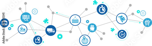 supply chain management concept - vector illustration