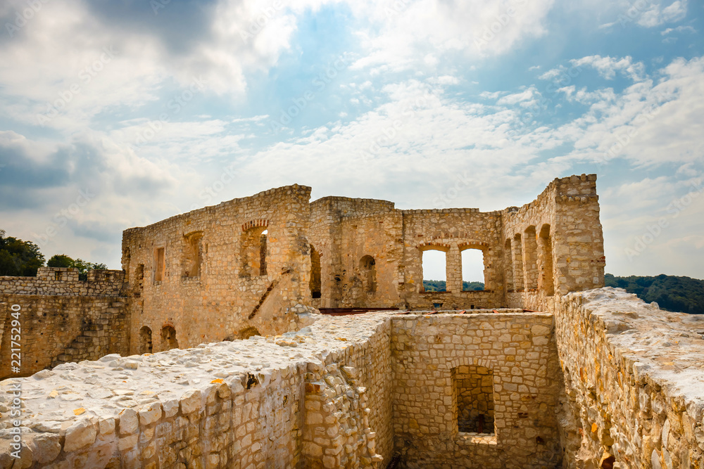 Ruins of the castle in Kazimierz Dolny at Vistula river in Poland