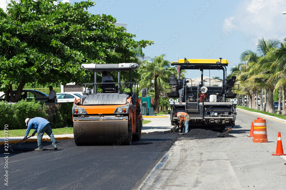 Road construction works