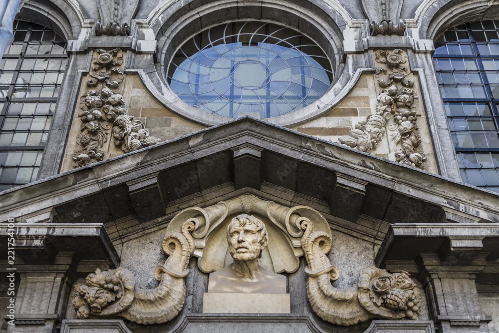Fragment of the facade of the house of Rubens