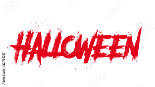 illustration halloween written text with blood.