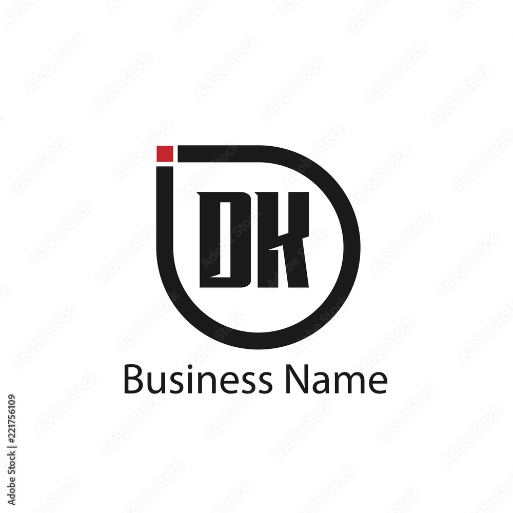 Fototapeta premium Initial Letter DK Logo Template Design