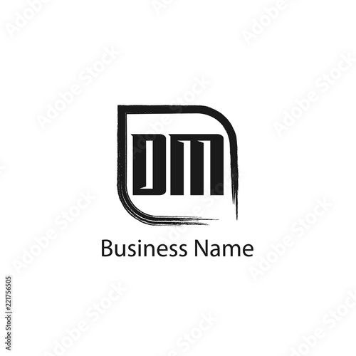 Initial Letter DM Logo Template Design