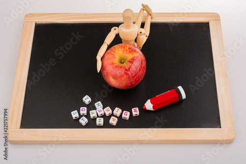 Back to school theme with an apple photo