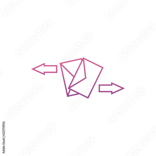 sending and receiving lettersicon in Nolan style. One of web collection icon can be used for UI, UX