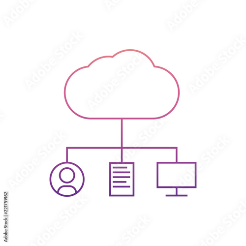 cloud storageicon in Nolan style. One of web collection icon can be used for UI, UX photo