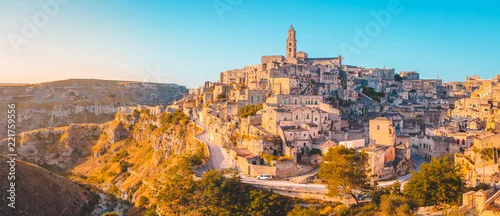 Panel kuchenny z motywem Sassi di Matera at sunrise, Basilicata, Italy