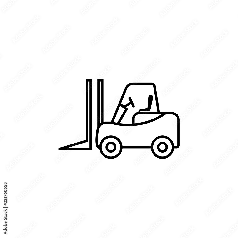 Forklift icon. Element of global logistics icon for mobile concept and web apps. Thin line Forklift icon can be used for web and mobile