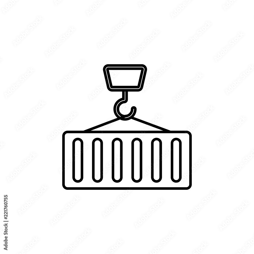 Crane icon. Element of global logistics icon for mobile concept and web apps. Thin line Crane icon can be used for web and mobile Crane icon. Element of global logistics icon for mobile concept and web apps. Thin line Crane icon can be used for web and mobile