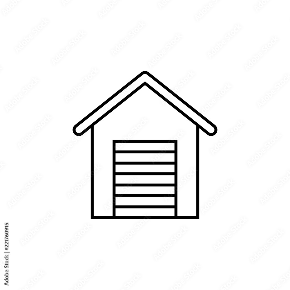 Warehouse icon. Element of global logistics icon for mobile concept and web apps. Thin line Warehouse icon can be used for web and mobile