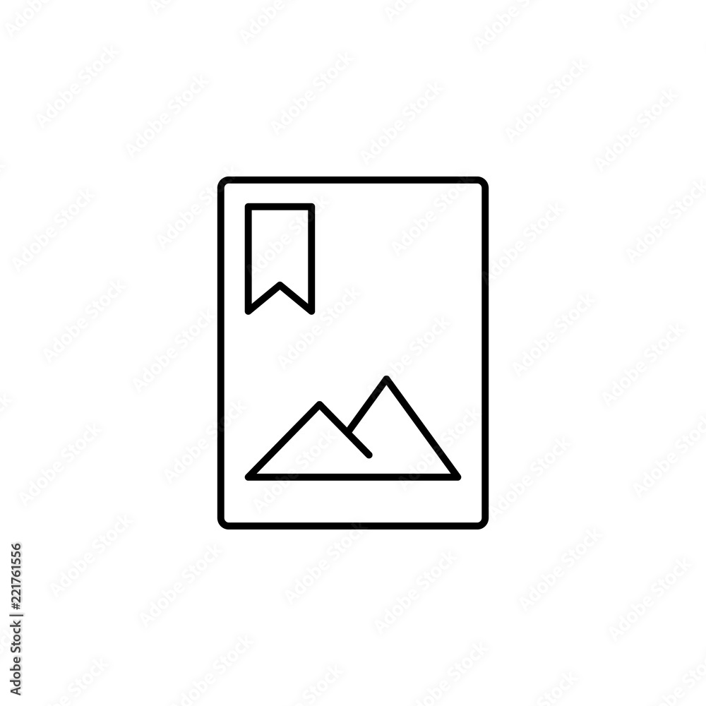 Photo mark sign icon. Element of image sign for mobile concept and web apps illustration. Thin line icon for website design and development, app development. Premium icon Photo mark sign icon. Element of image sign for mobile concept and web apps illustration. Thin line icon for website design and development, app development. Premium icon