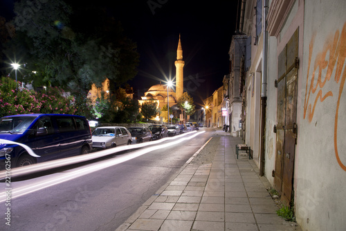 Fototapeta Naklejka Na Ścianę i Meble -  Streets of Mostar in Bosnia Herzegovina at night 