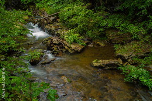 Long Exposure Waterfall Photography, Fresh Mountain Stream Moving Water